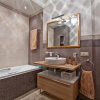 nuances de brun dans la conception de la salle de bain