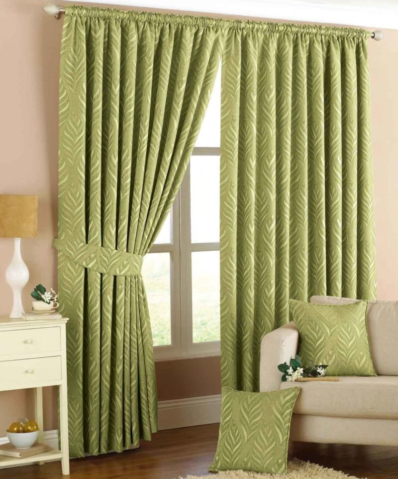 Textile vert à l'intérieur du salon