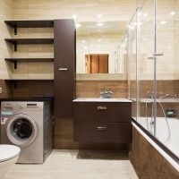 Salle de bain marron